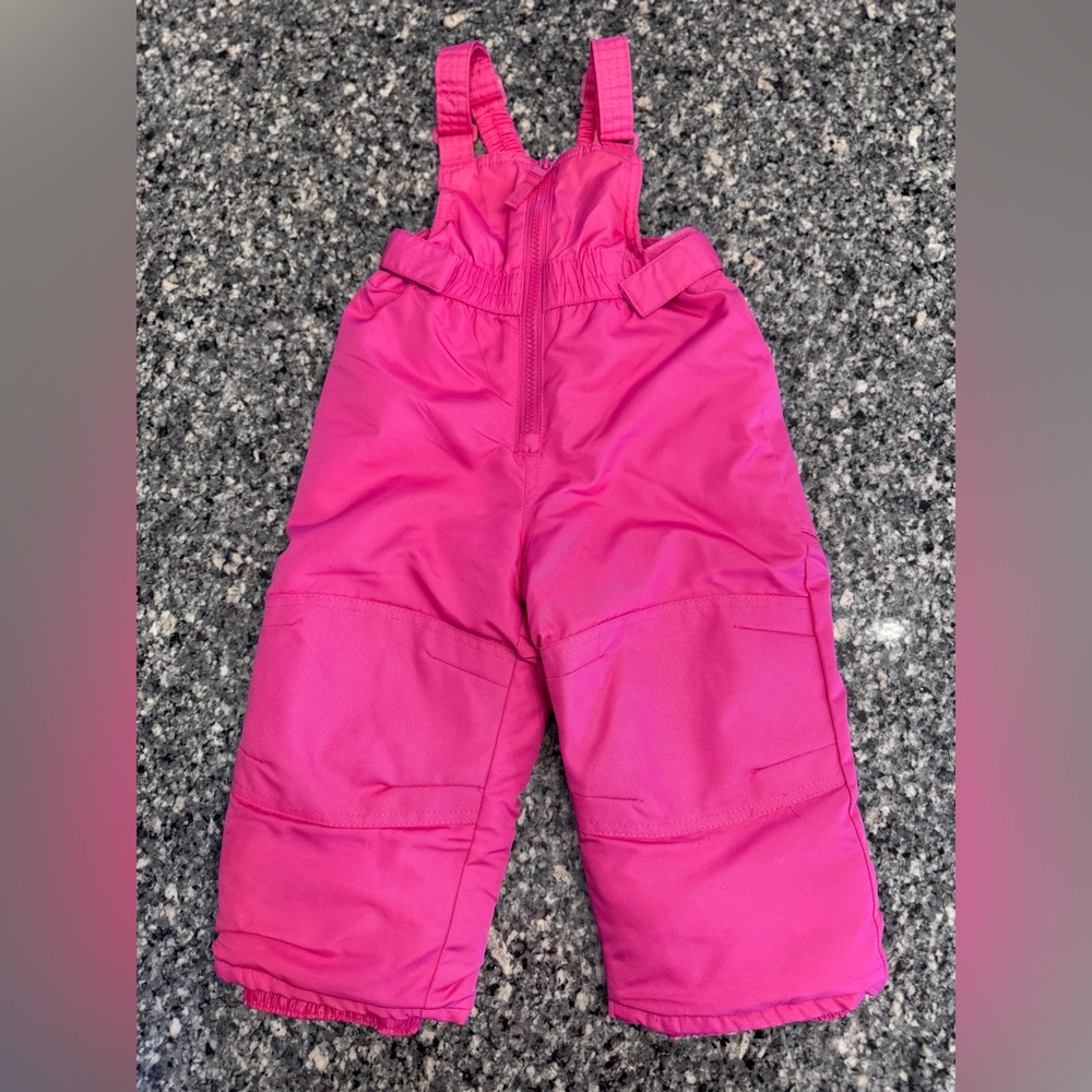 CAT AND JACK Pink Snow Pants Overall Bib Winter Ski Outfit18 mths